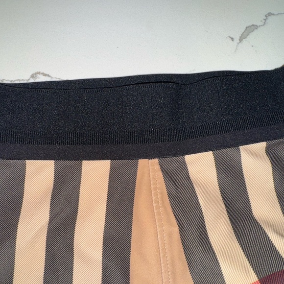 Burberry Kids Plaid Leggings - Tan, Black, and Red - Picture 3 of 4